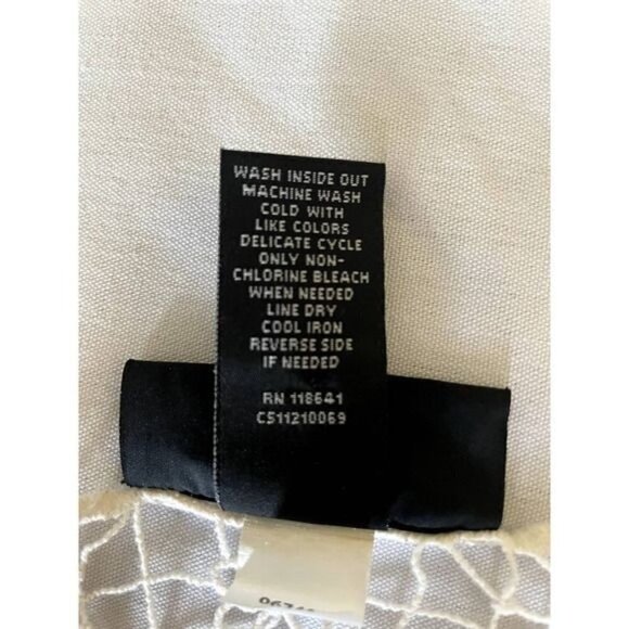 Lane Bryant Top Blouse Shirt Plus Size 22 24 Blue White Lace Clear Sequin - Picture 9 of 11